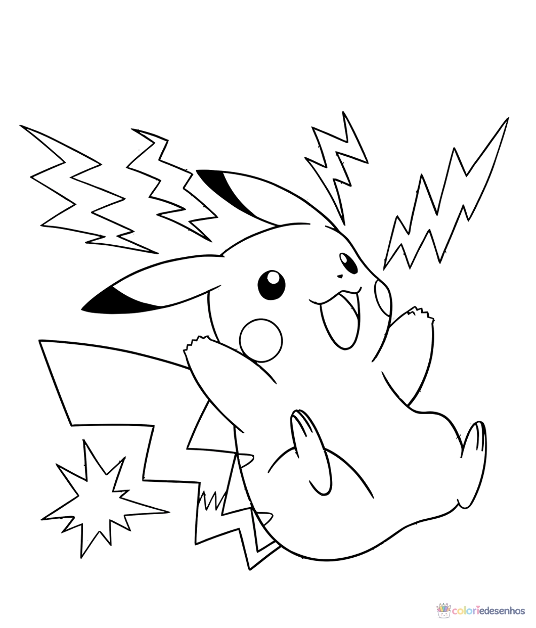 Pikachu para colorir