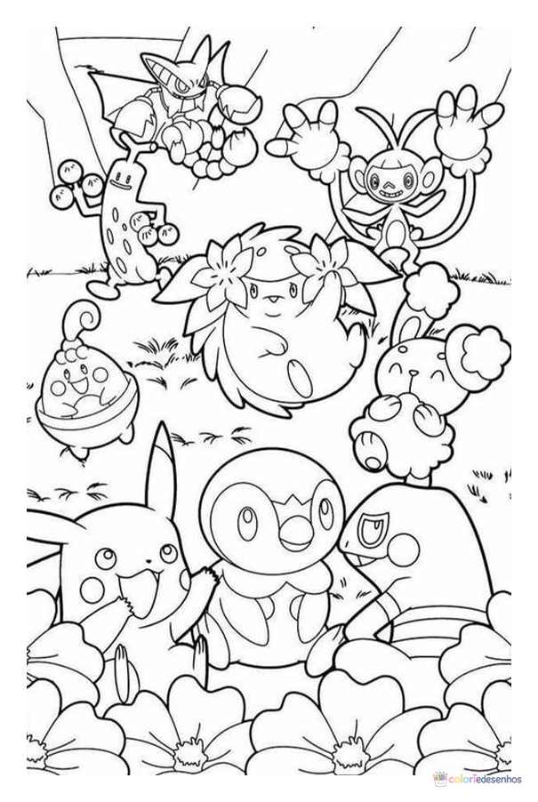 Pokémon para colorir