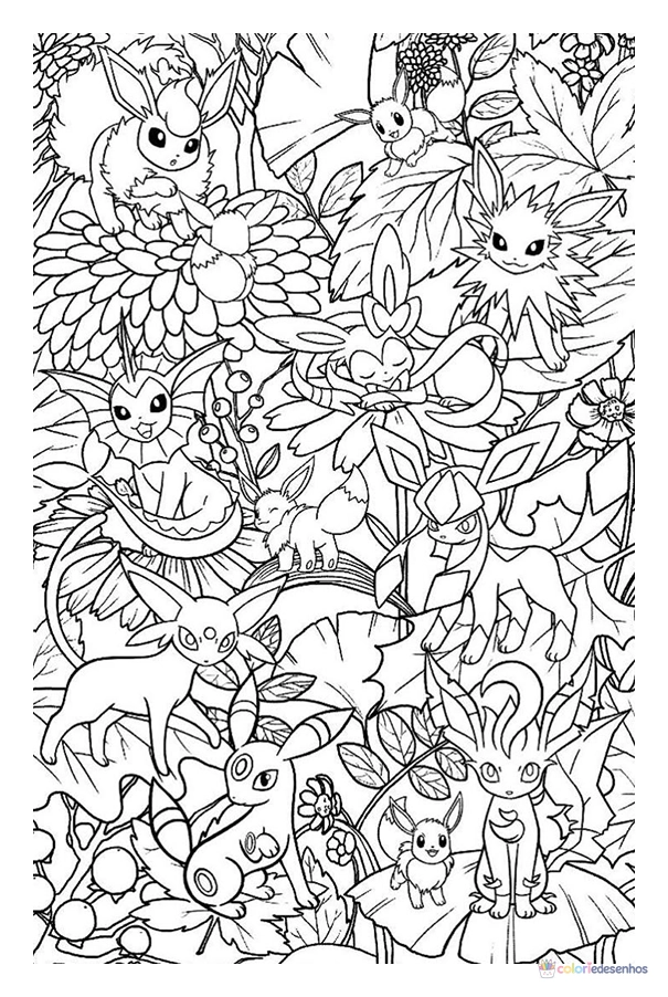 Pokémon para colorir