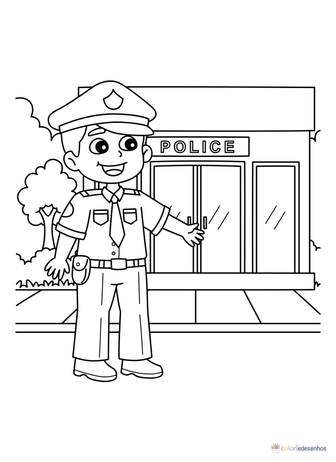 Desenhos de Polícia para colorir