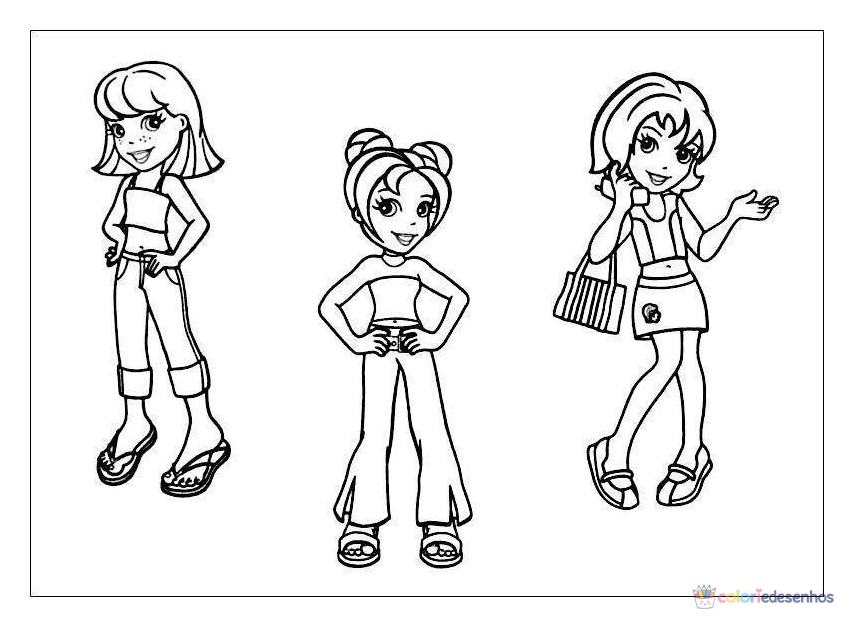 Polly Pocket para colorir
