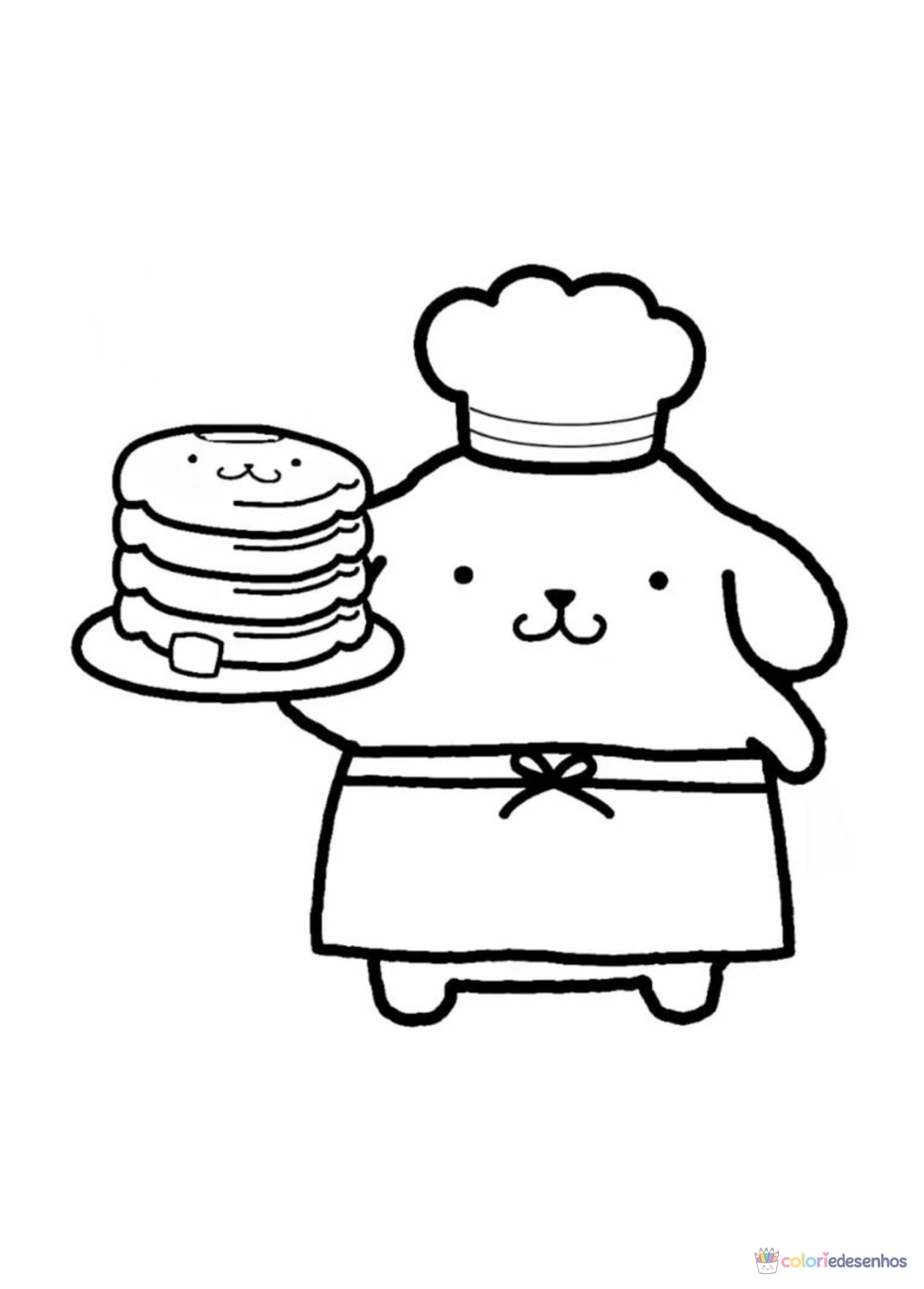 Pompompurin para imprimir e colorir para colorir