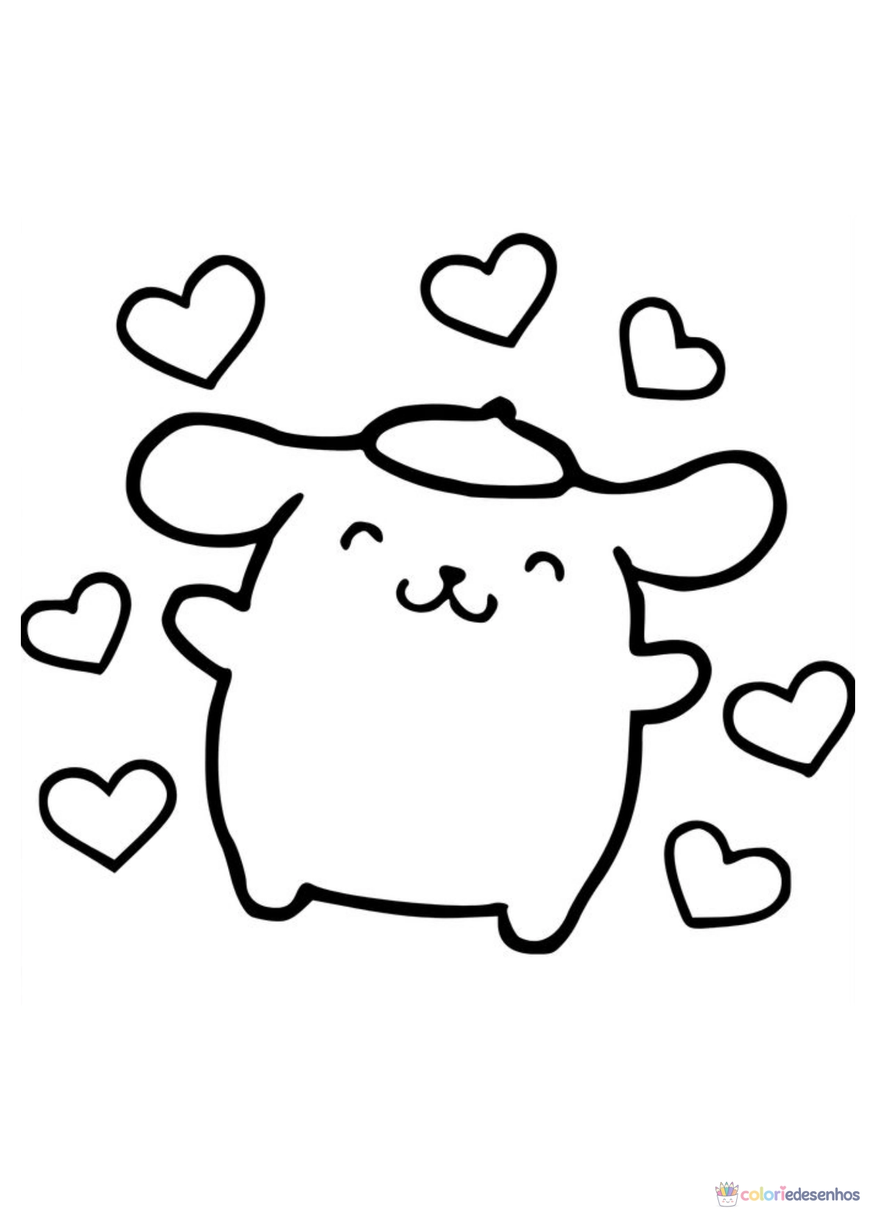 Pompompurin para imprimir e colorir para colorir