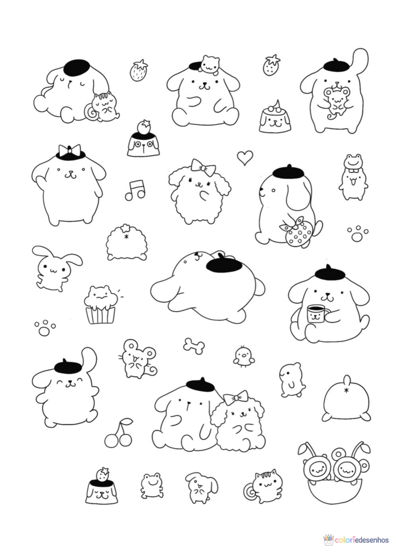 Pompompurin para imprimir e colorir para colorir