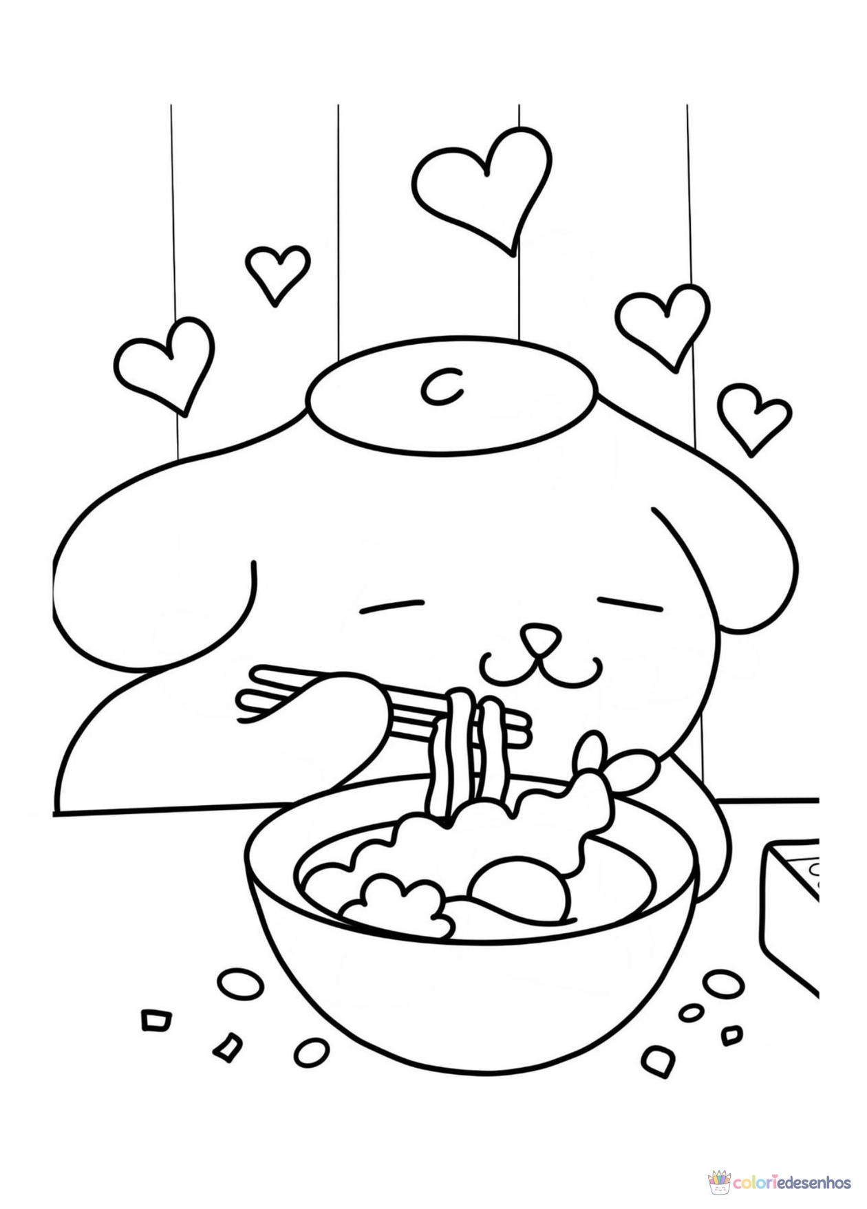 Pompompurin para imprimir e colorir para colorir