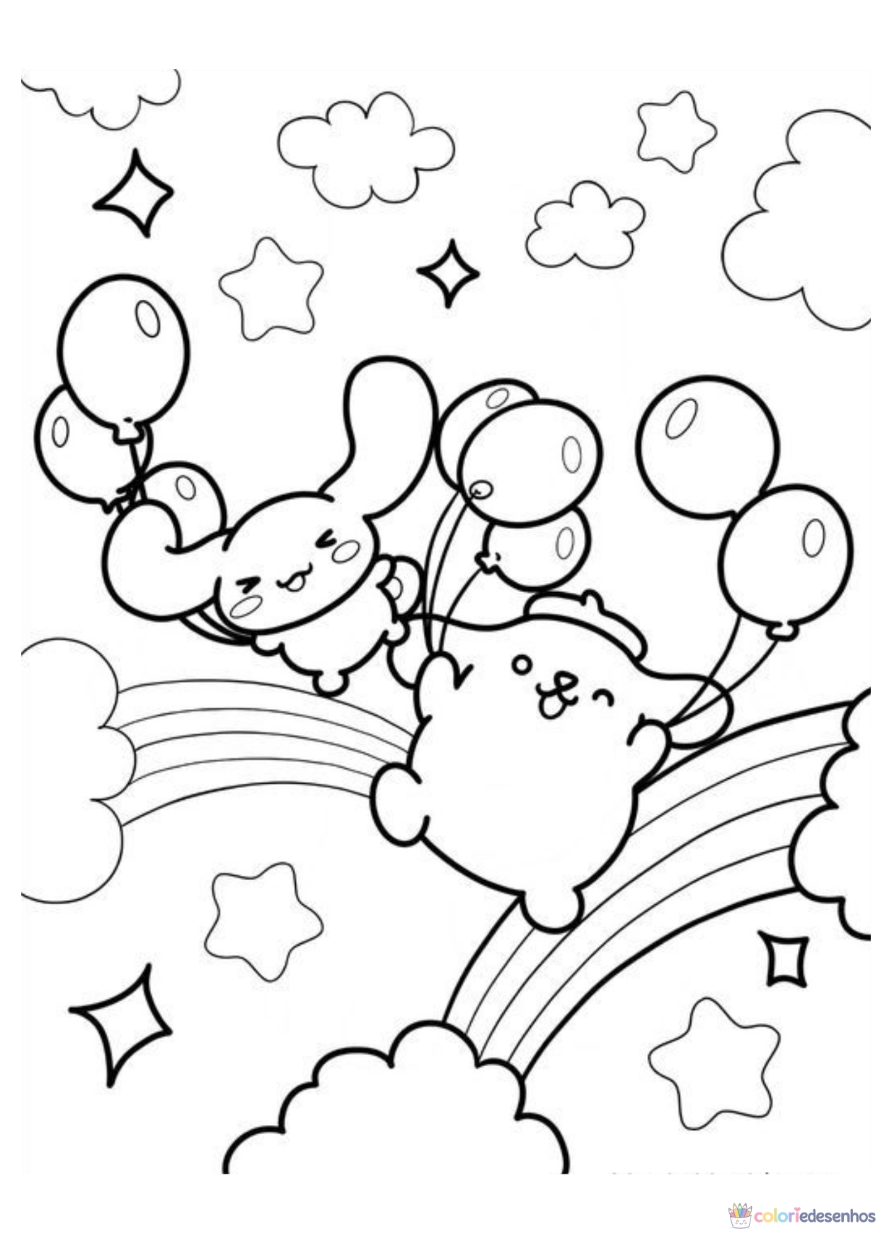 Pompompurin para imprimir e colorir para colorir