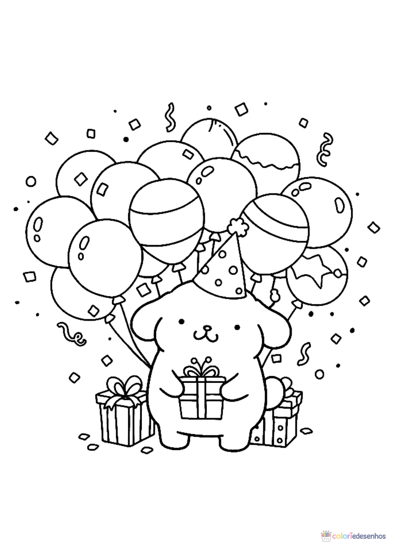 Pompompurin para imprimir e colorir para colorir