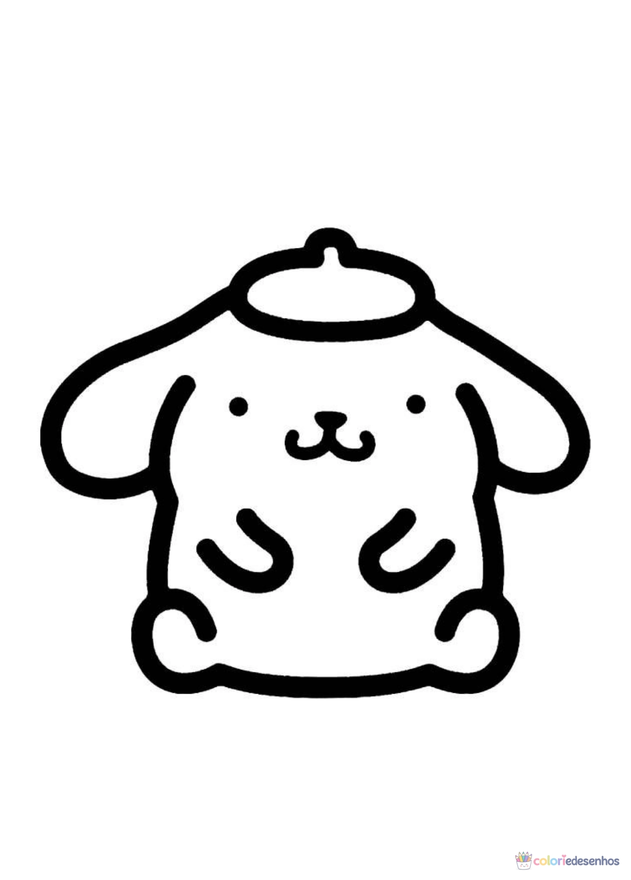 Pompompurin para imprimir e colorir para colorir