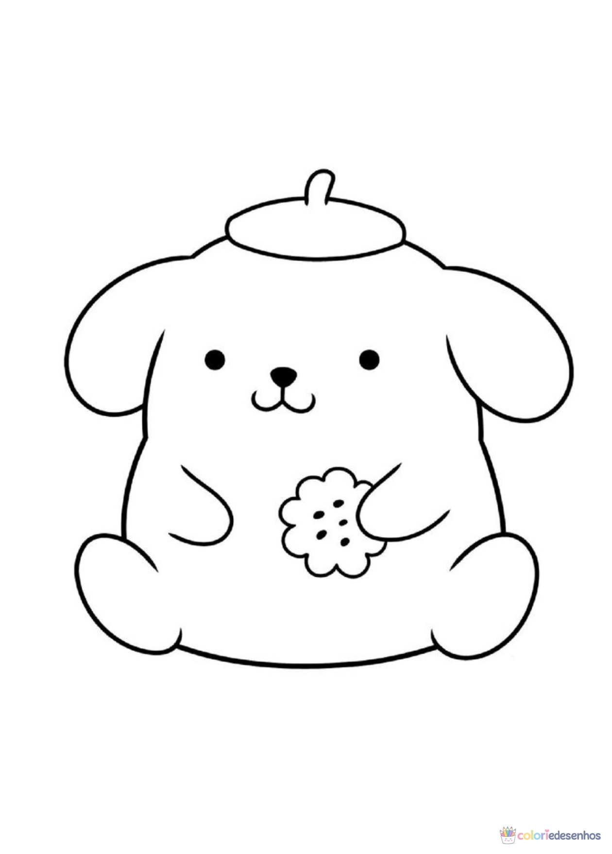 Pompompurin para imprimir e colorir para colorir