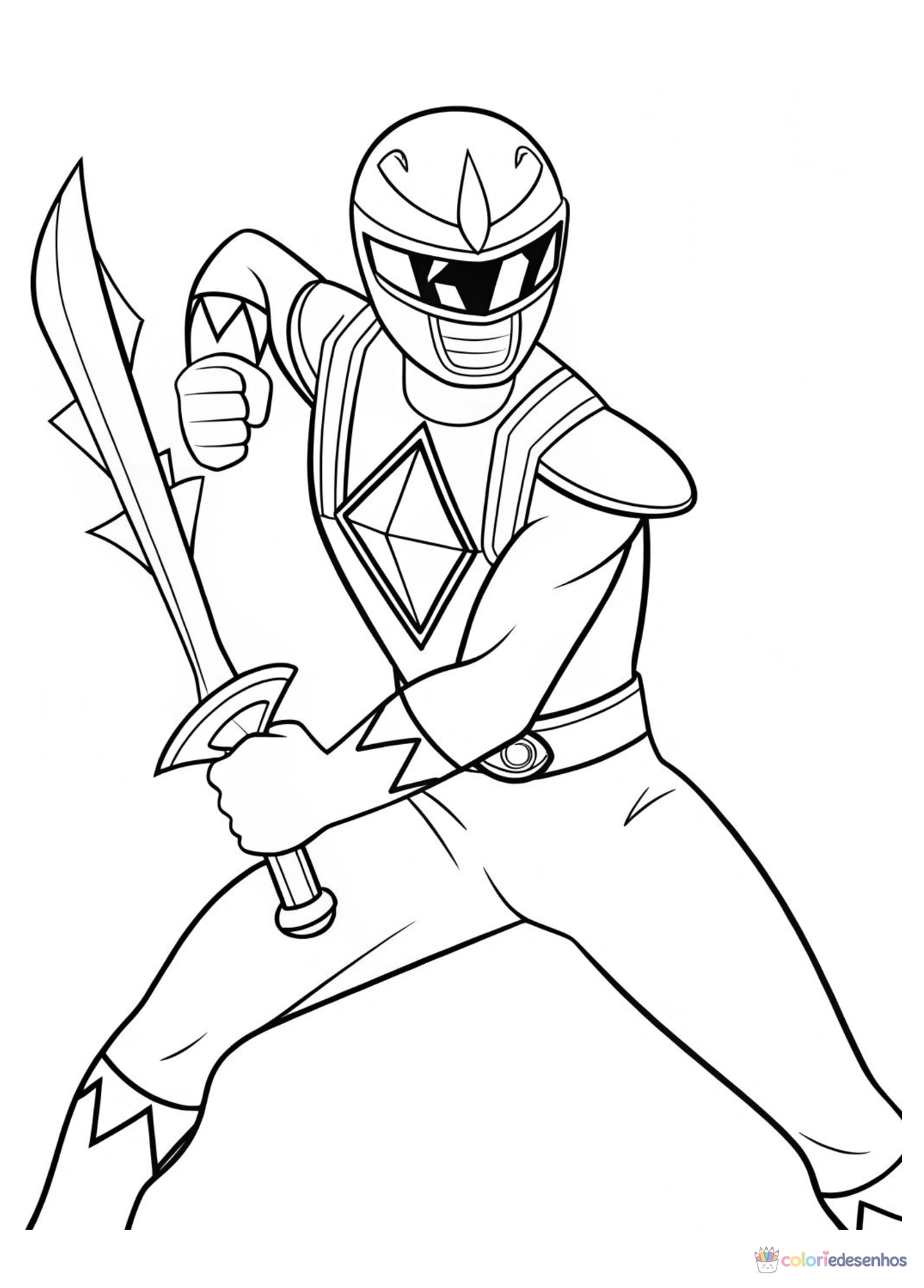 Desenhos de Power Rangers para colorir