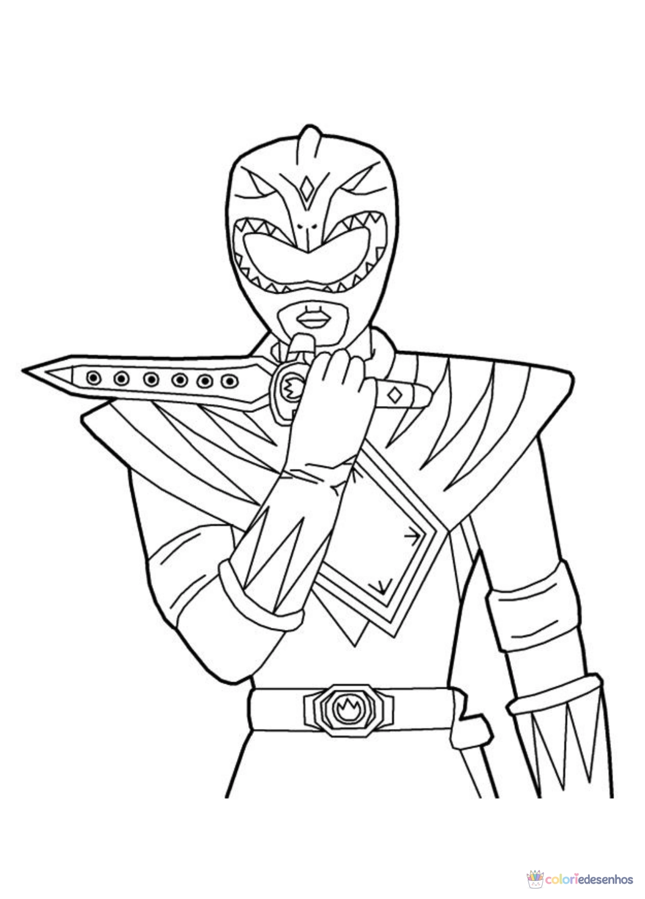Power Rangers para imprimir e colorir para colorir