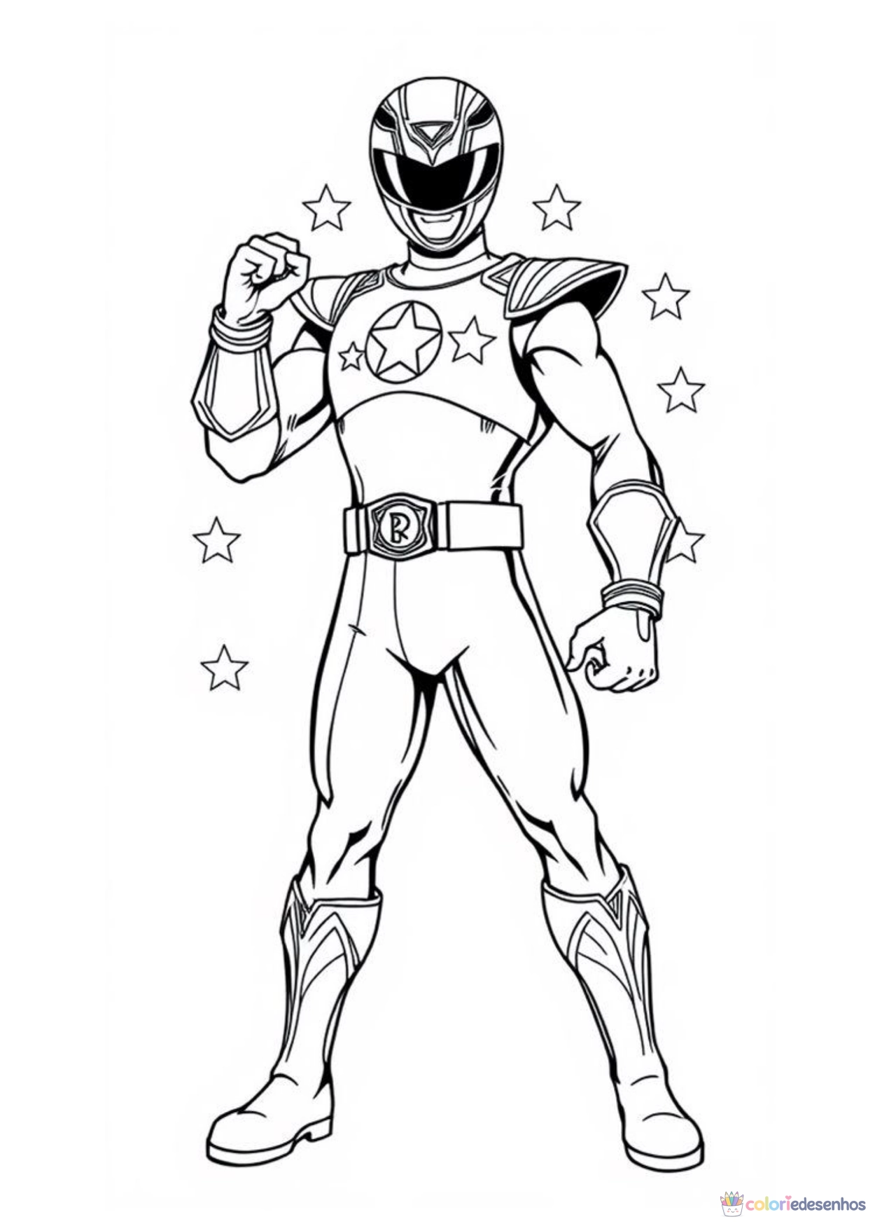 Power Rangers para imprimir e colorir para colorir