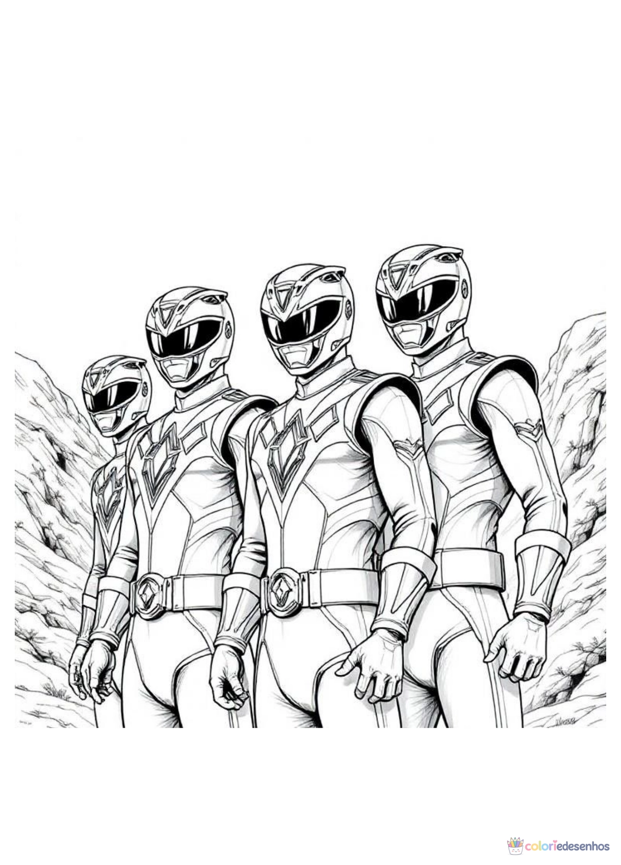 Power Rangers para imprimir e colorir para colorir