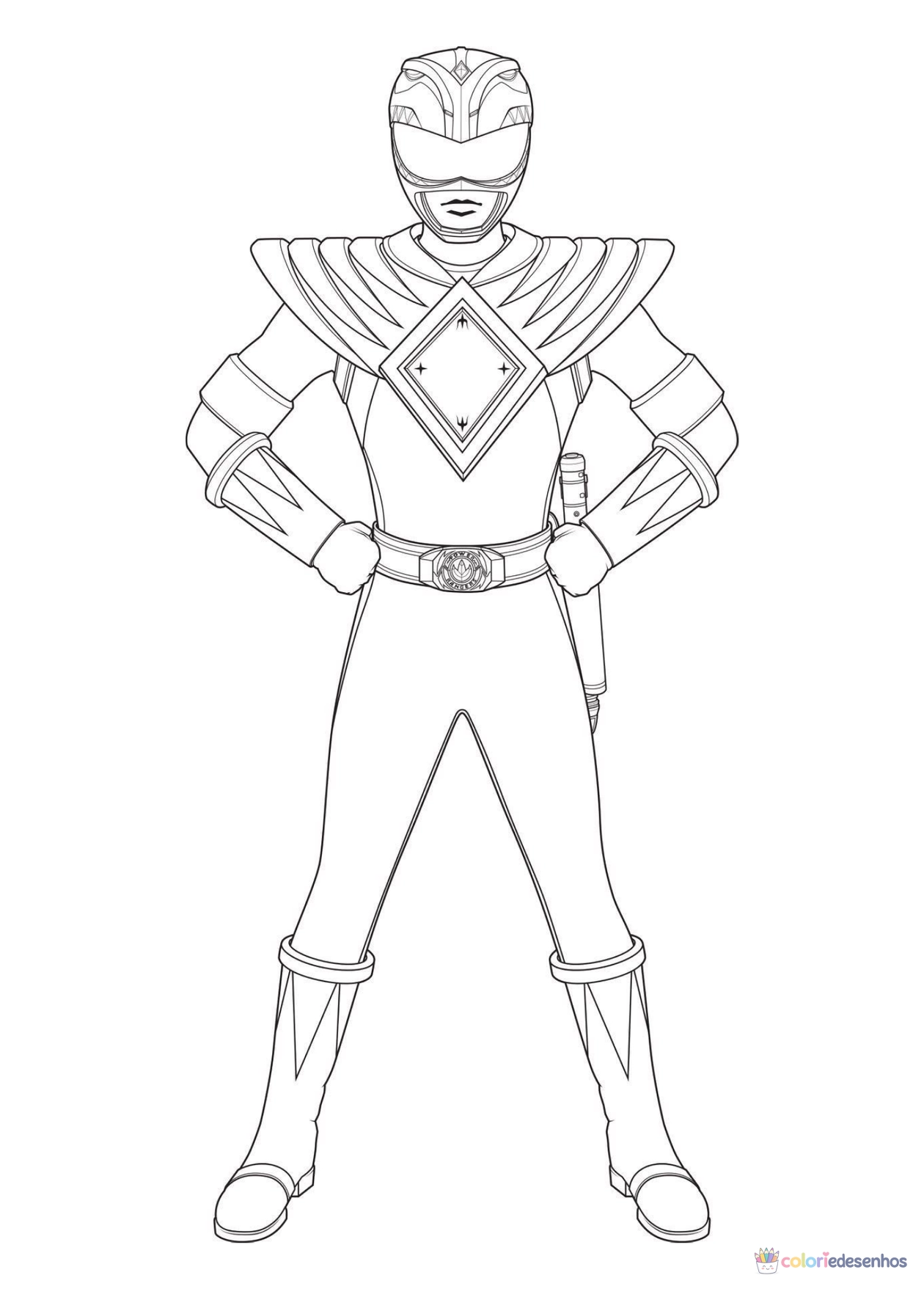 Power Rangers para imprimir e colorir para colorir