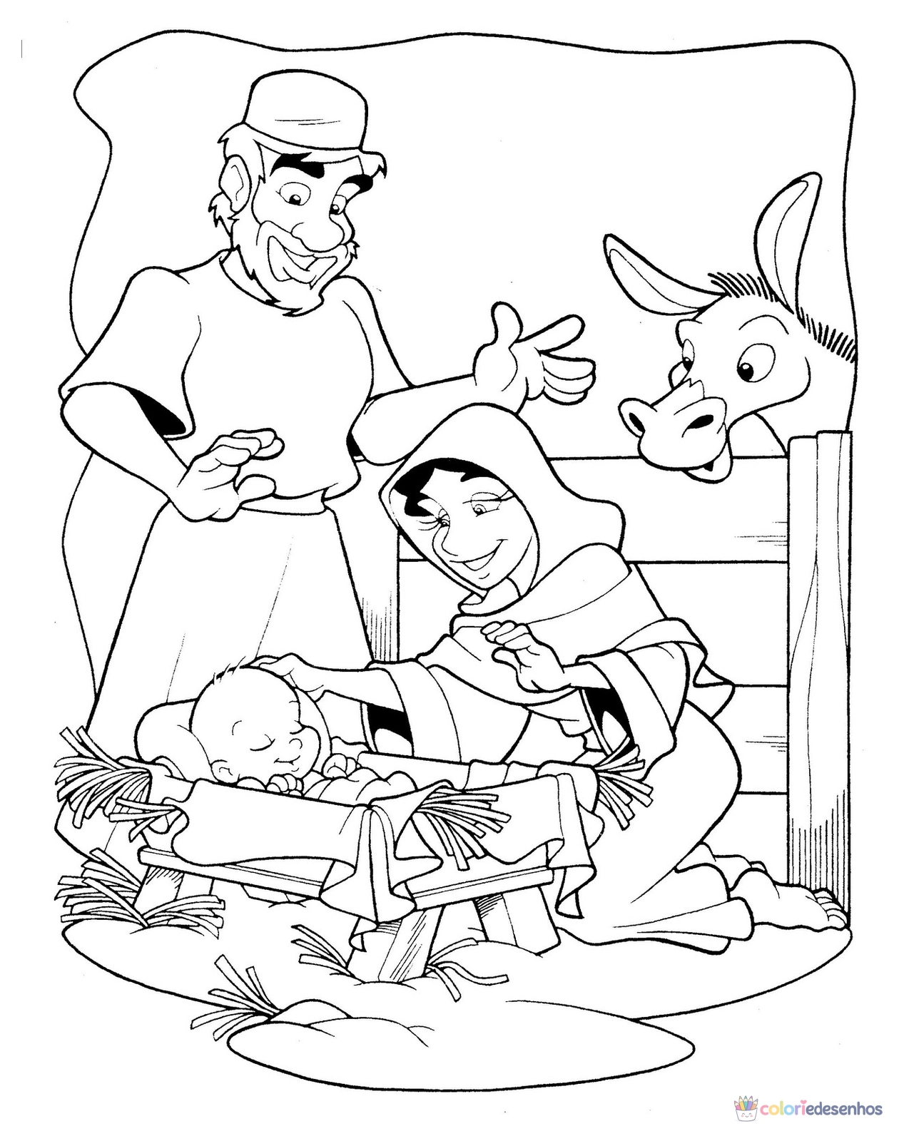 Presépio para colorir