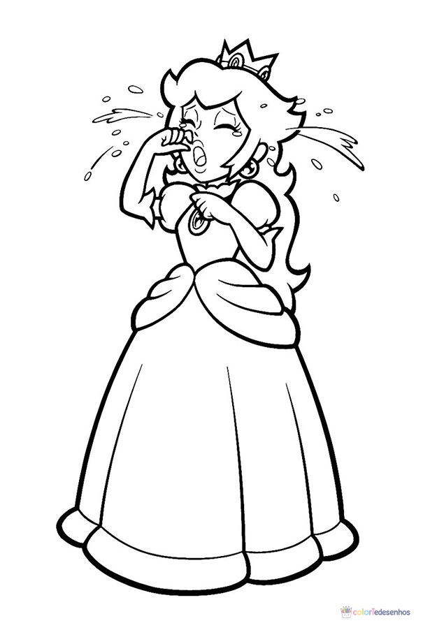 Princesa Peach para colorir