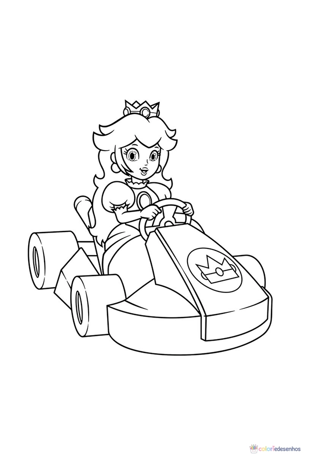 Princesa Peach para colorir
