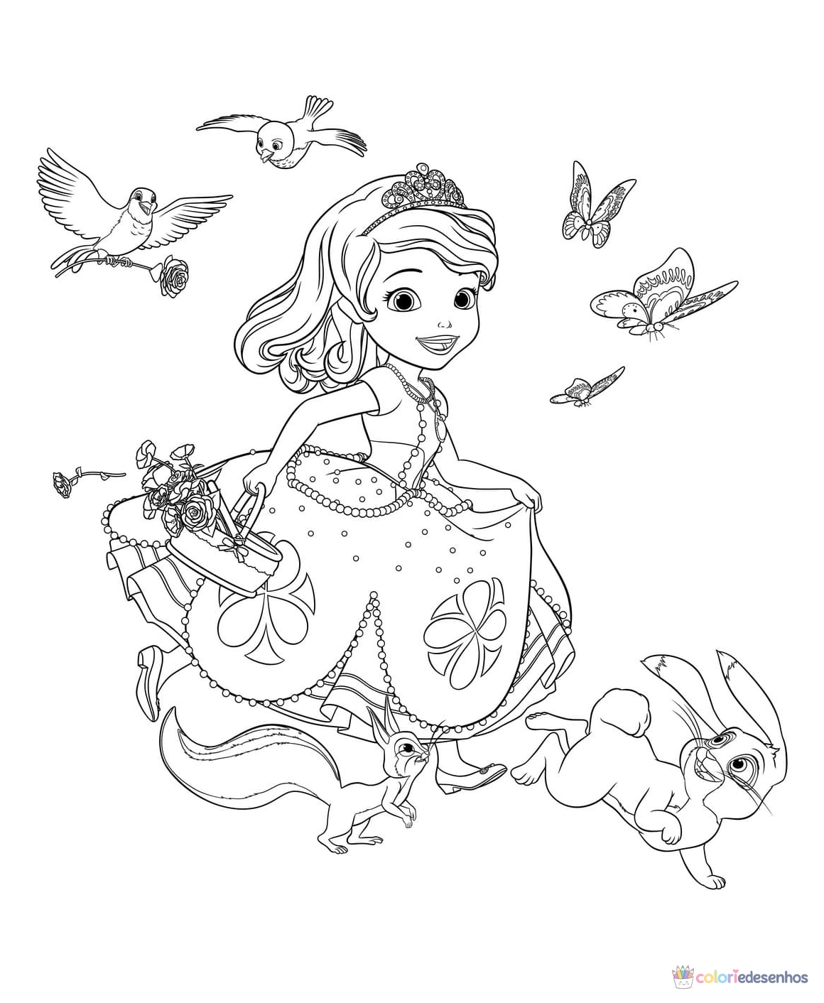 Princesa Sofia para colorir