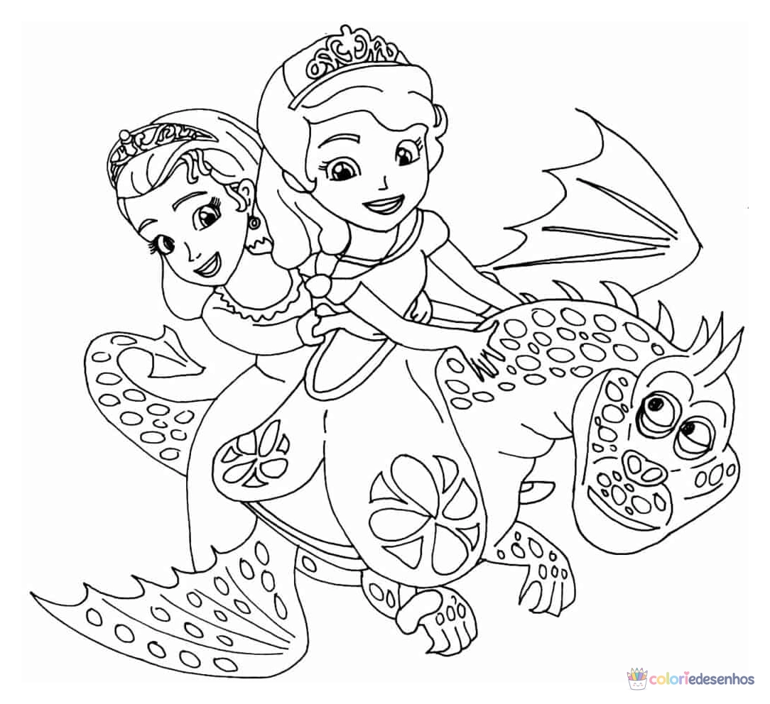 Princesa Sofia para colorir