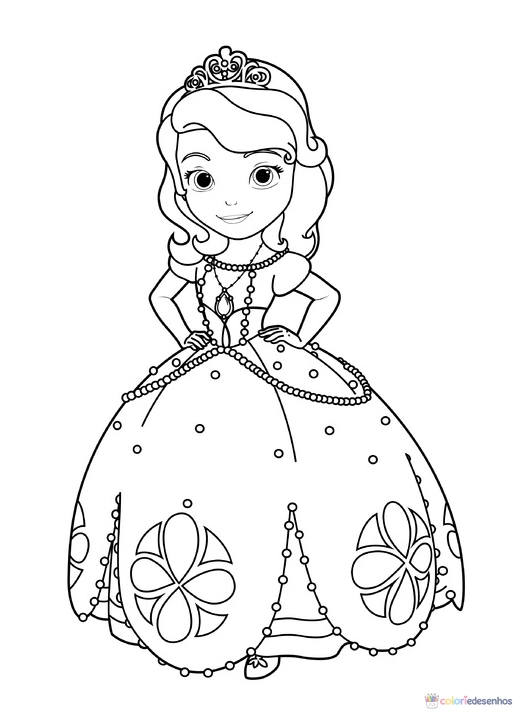 Princesa Sofia para colorir