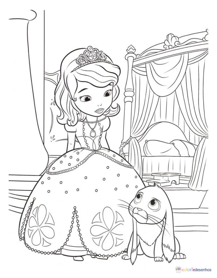Princesa Sofia para colorir