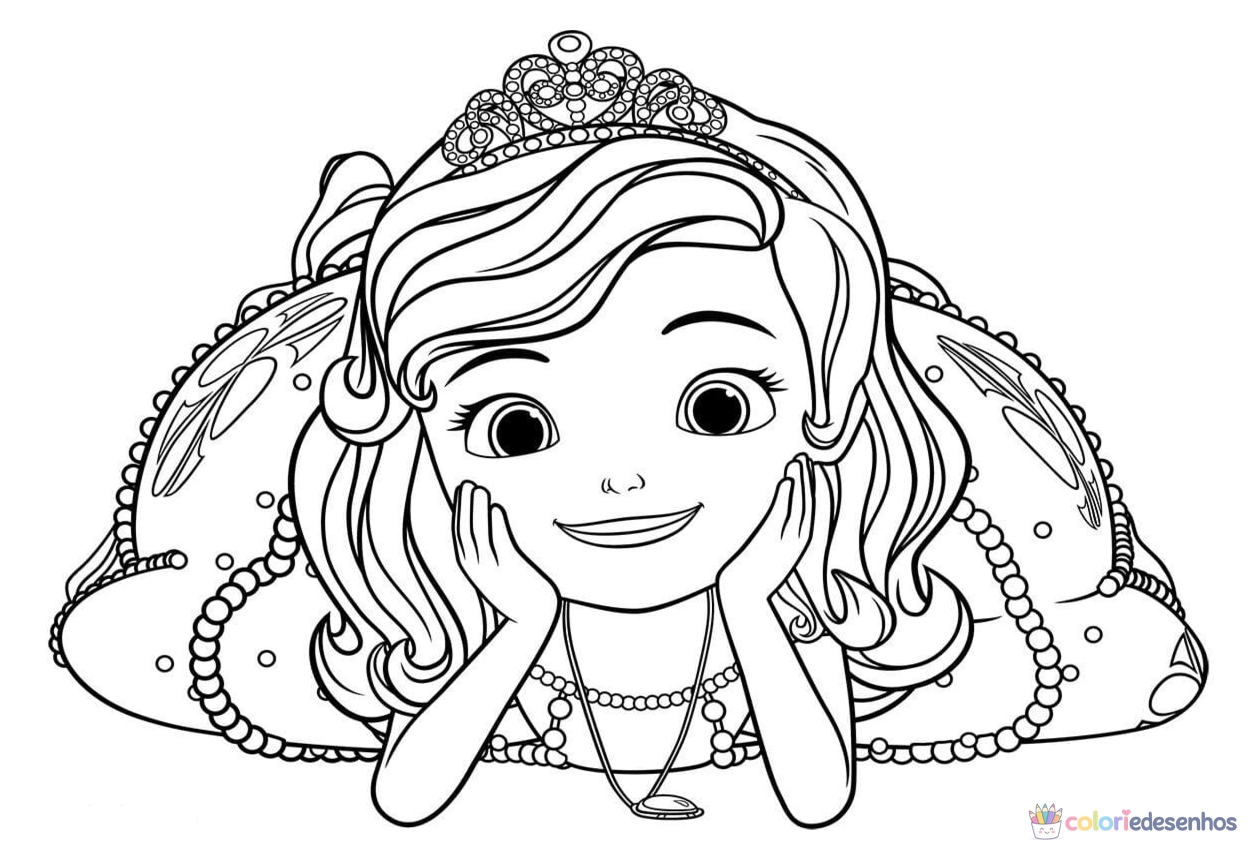 Princesa Sofia para colorir
