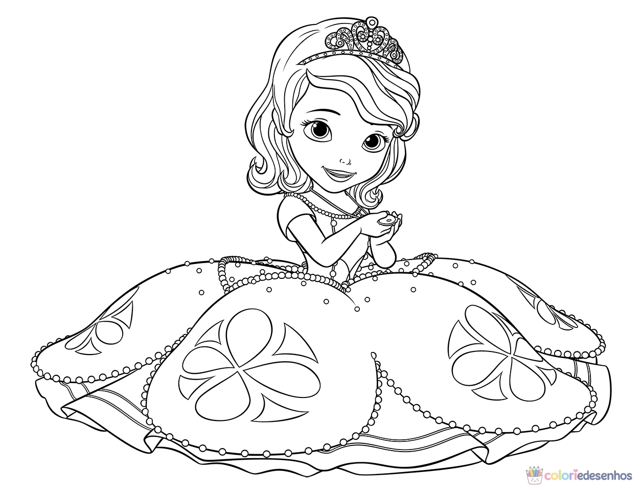Princesa Sofia para colorir