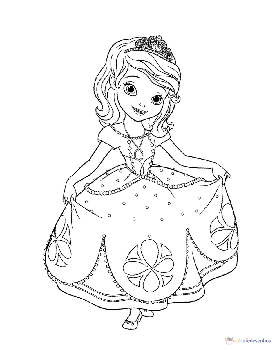 Princesa Sofia para colorir