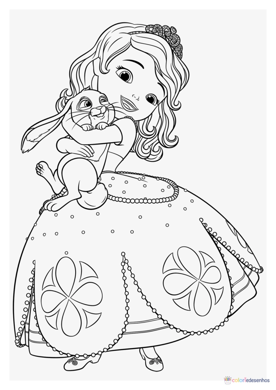 Princesa Sofia para colorir