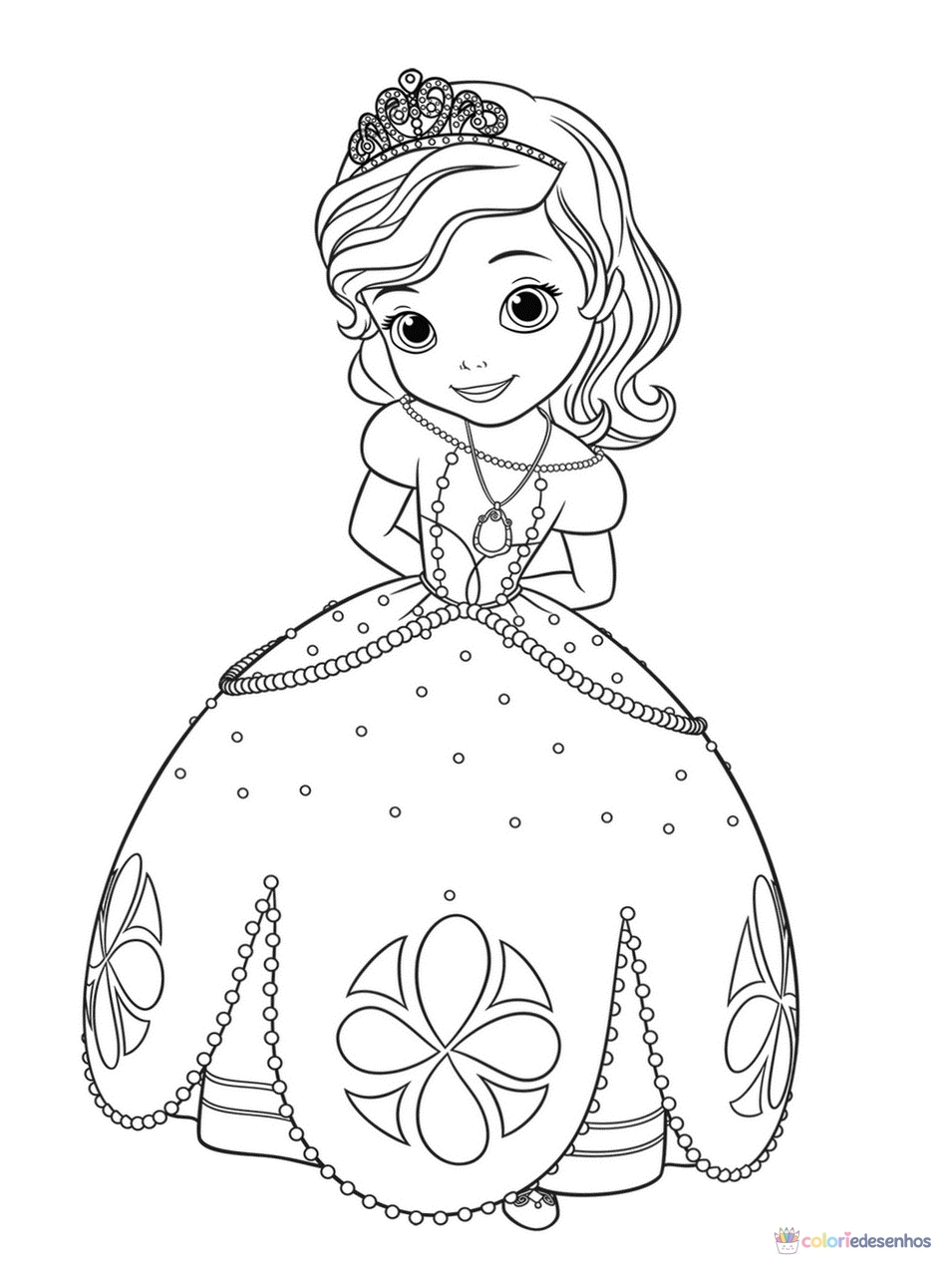 Princesa Sofia para colorir