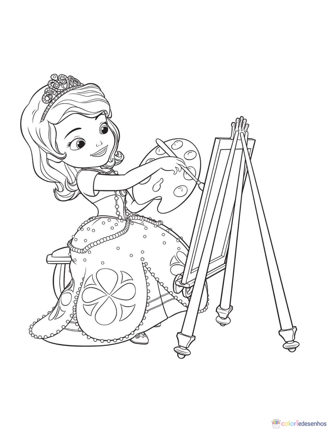 Princesa Sofia para colorir