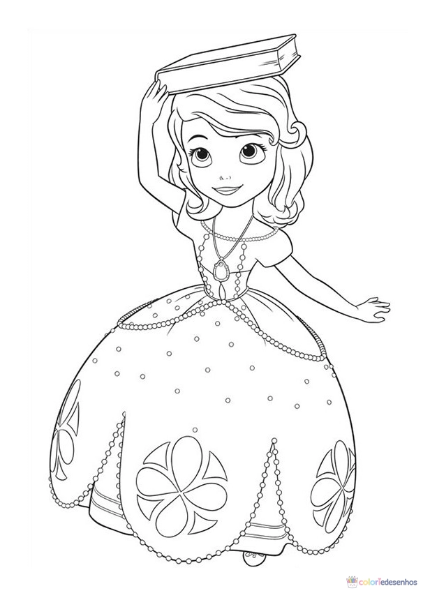 Princesa Sofia para colorir
