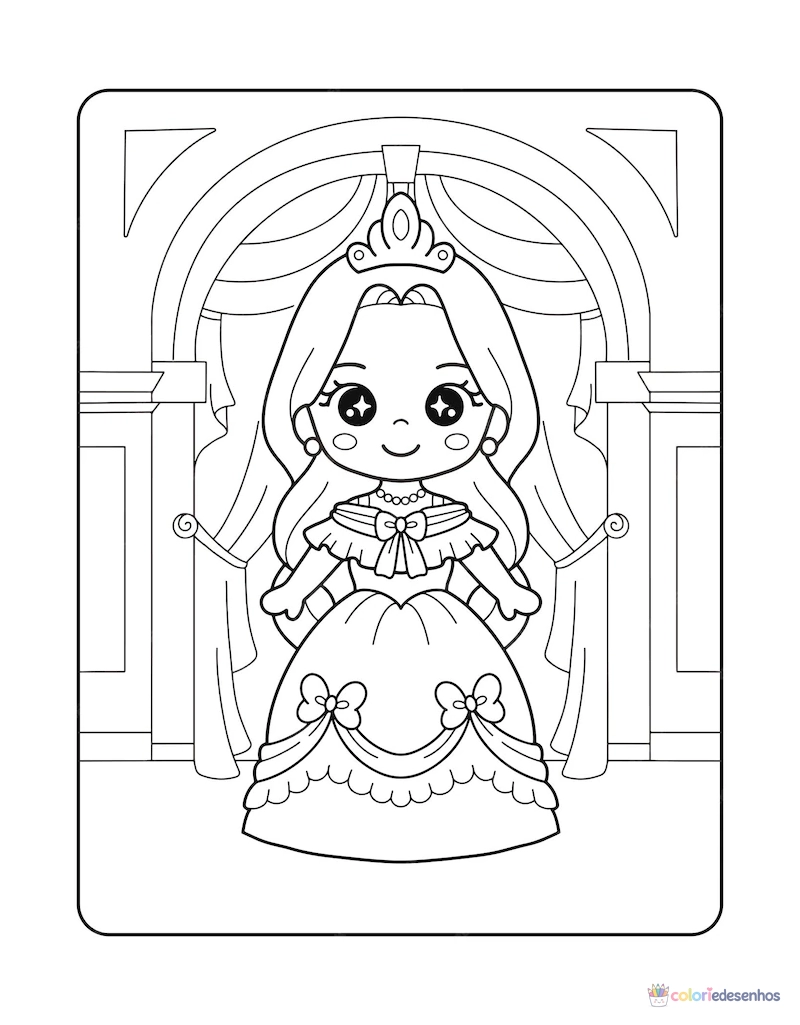 Princesa para colorir