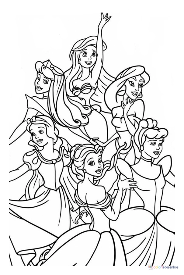 Princesas para colorir