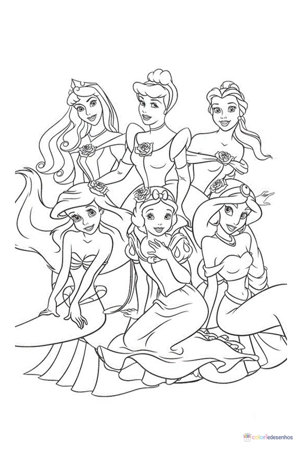Princesas para colorir