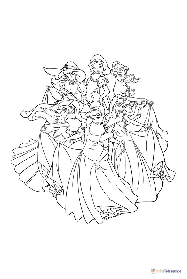 Princesas para colorir