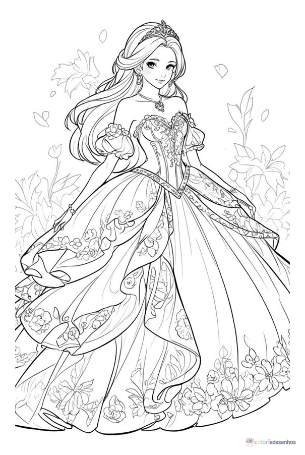 Princesas para colorir