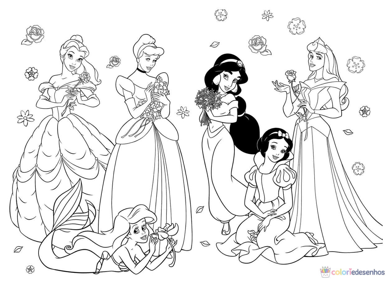 Desenhos de Princesas para colorir