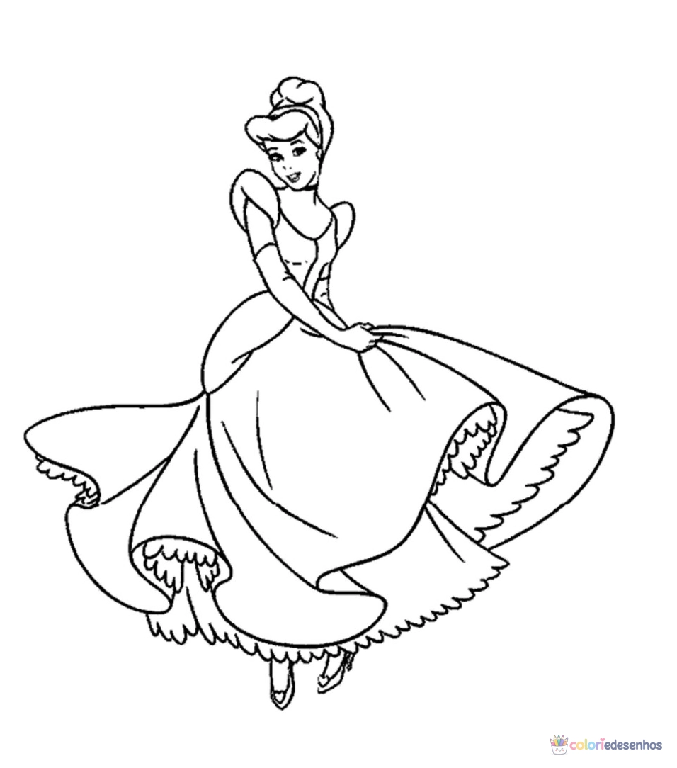Princesas 06 para colorir