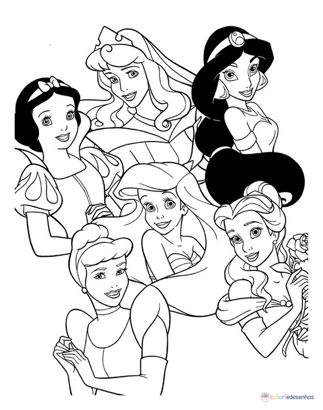 Princesas para colorir