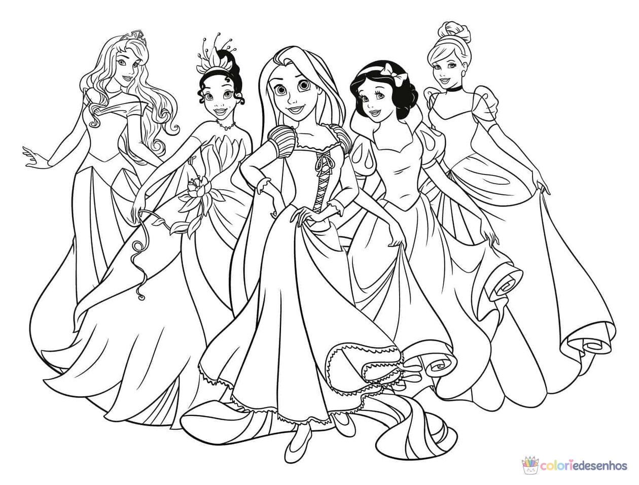 Princesas para colorir