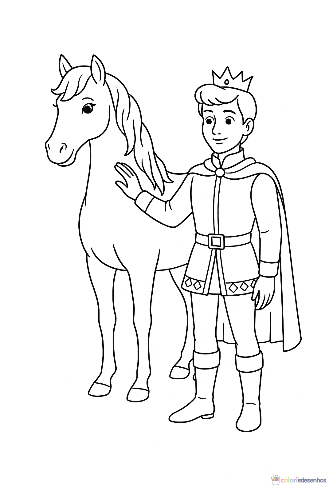 Príncipe para colorir