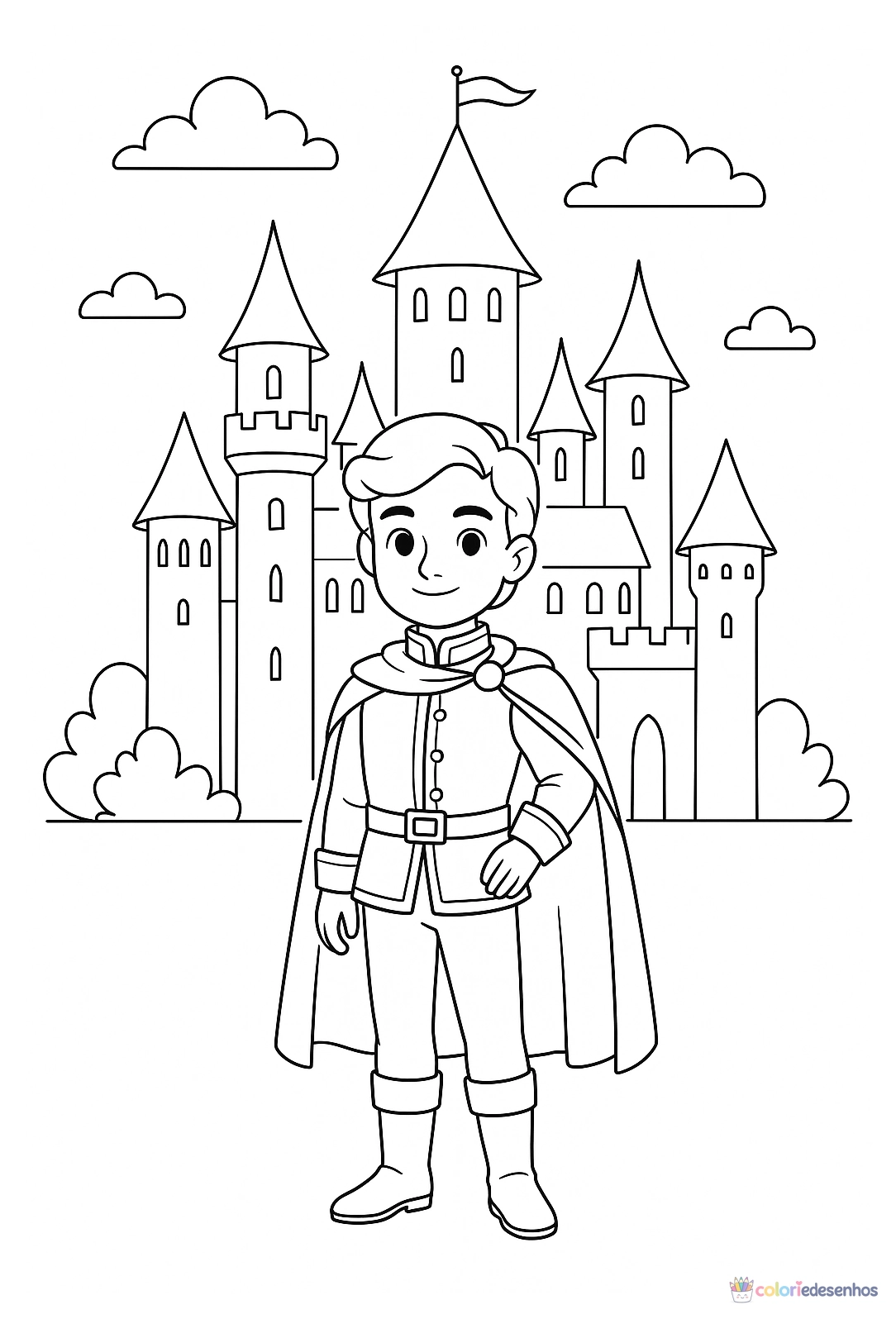 Príncipe para colorir