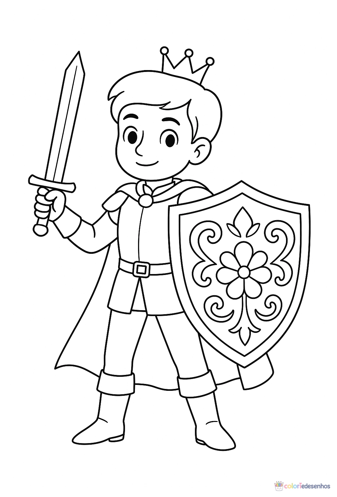 Príncipe para colorir