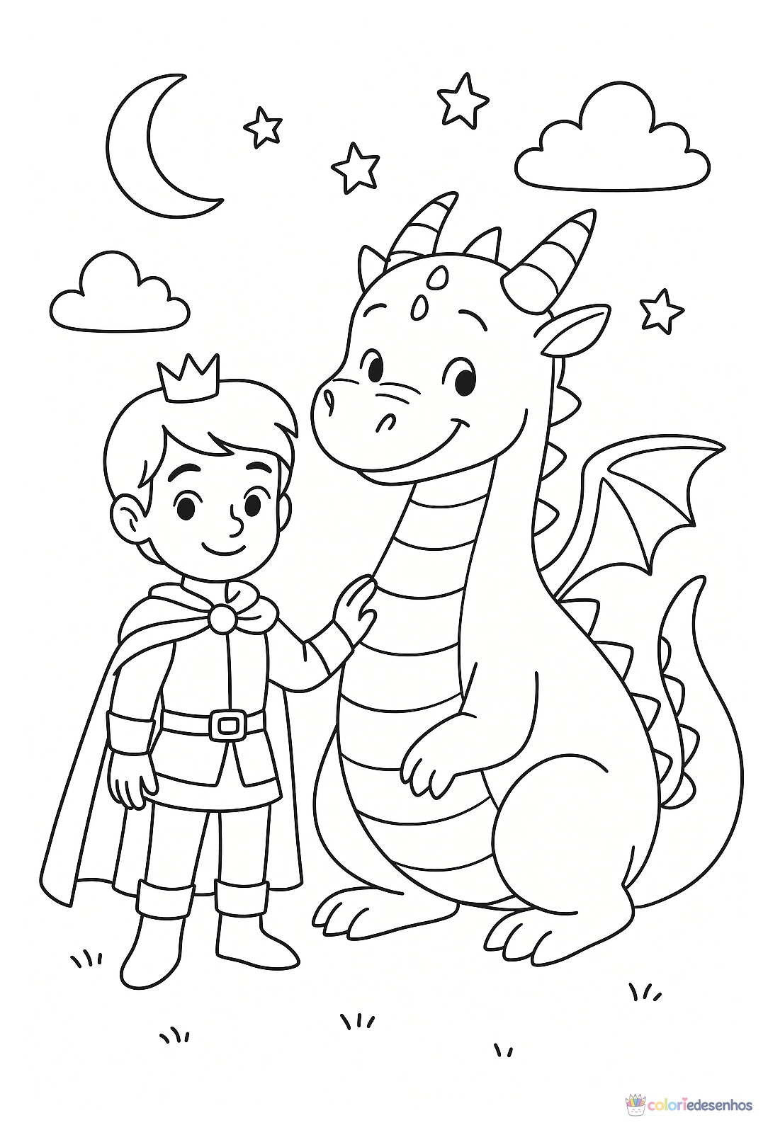Príncipe para colorir