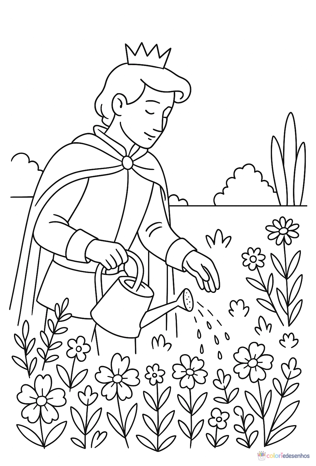 Príncipe para colorir