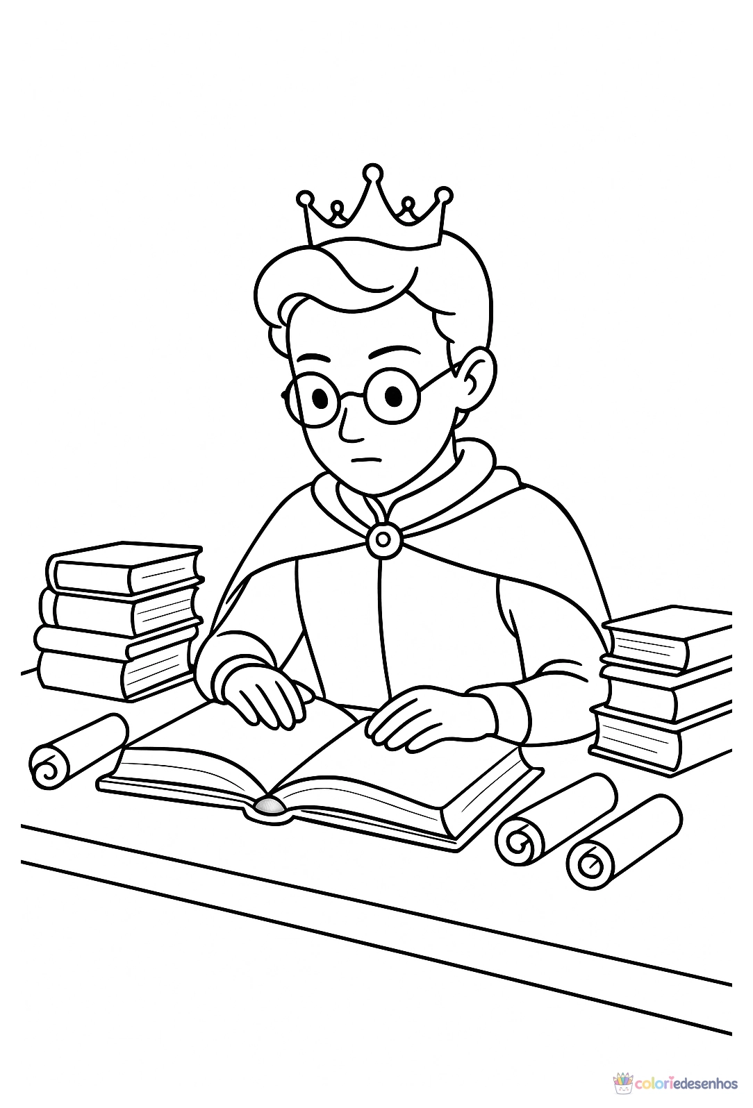 Príncipe para colorir