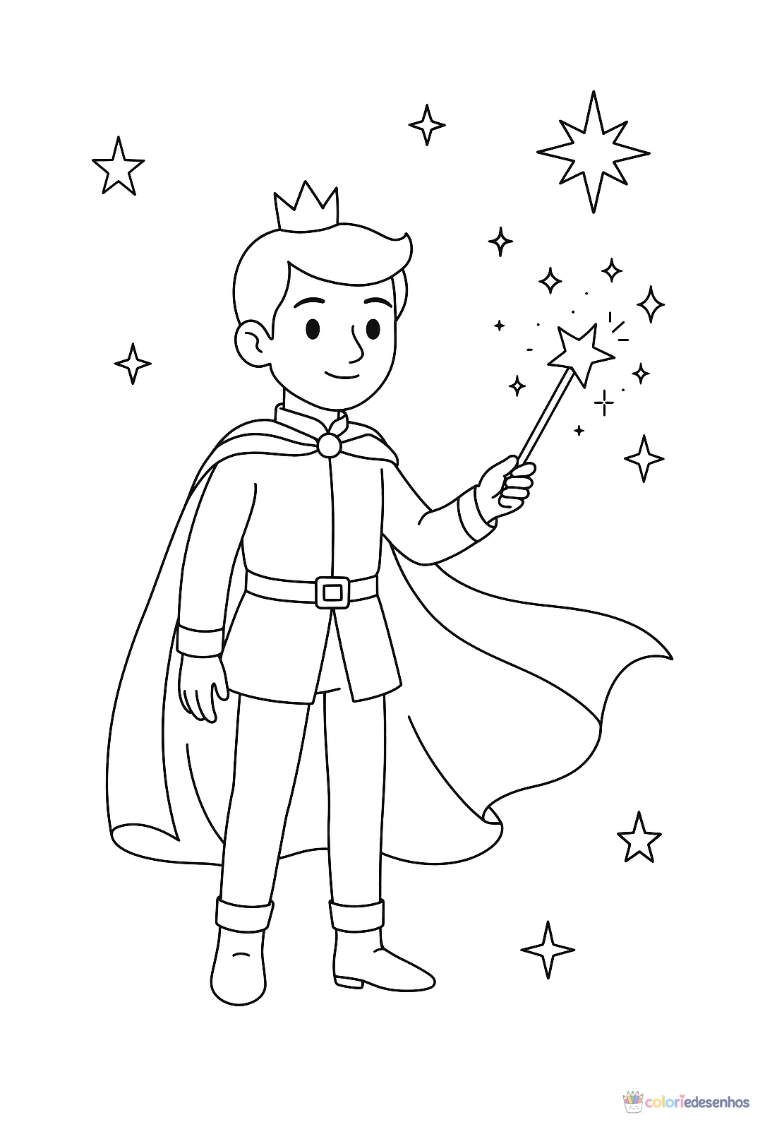 Príncipe para colorir