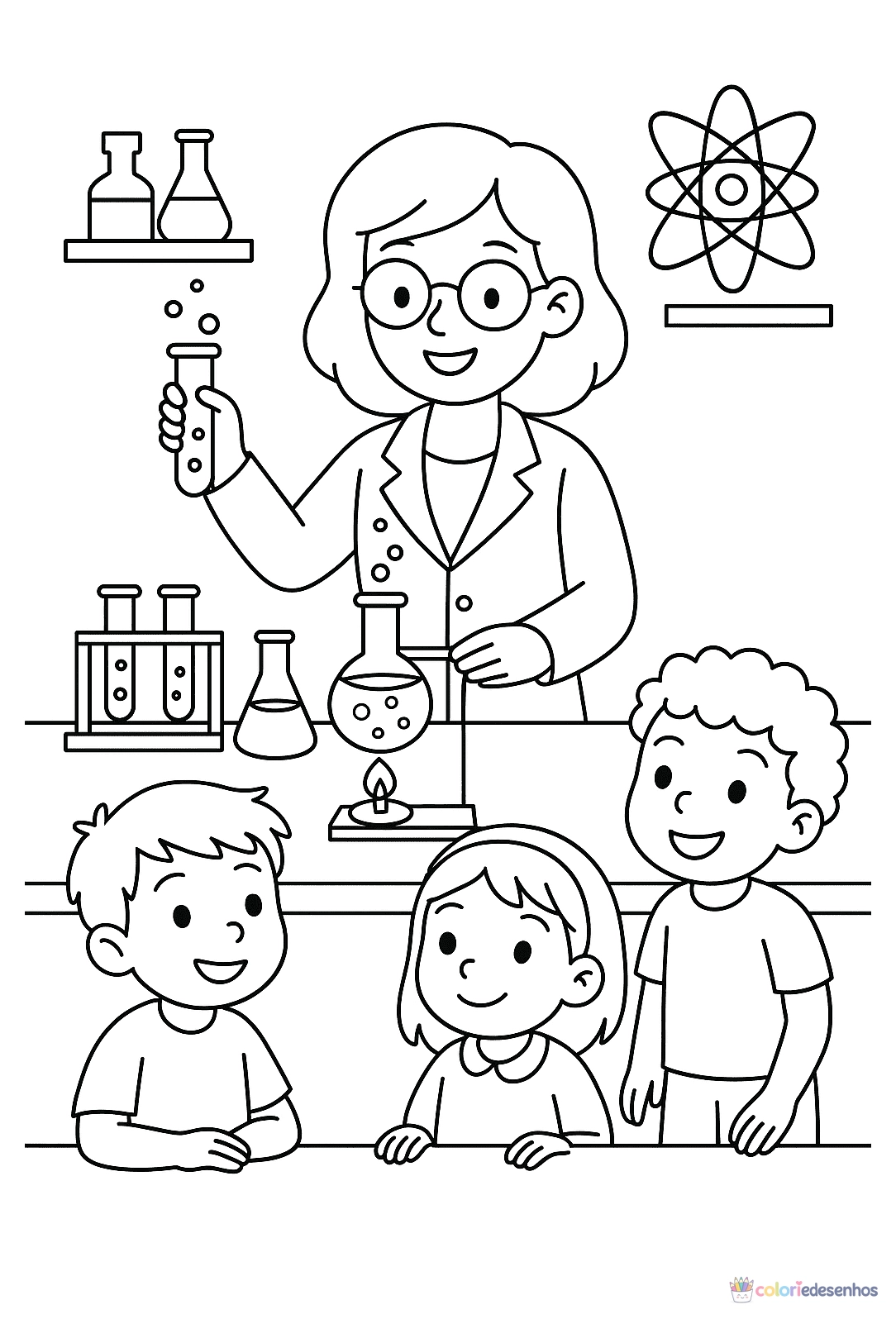 Professor para colorir