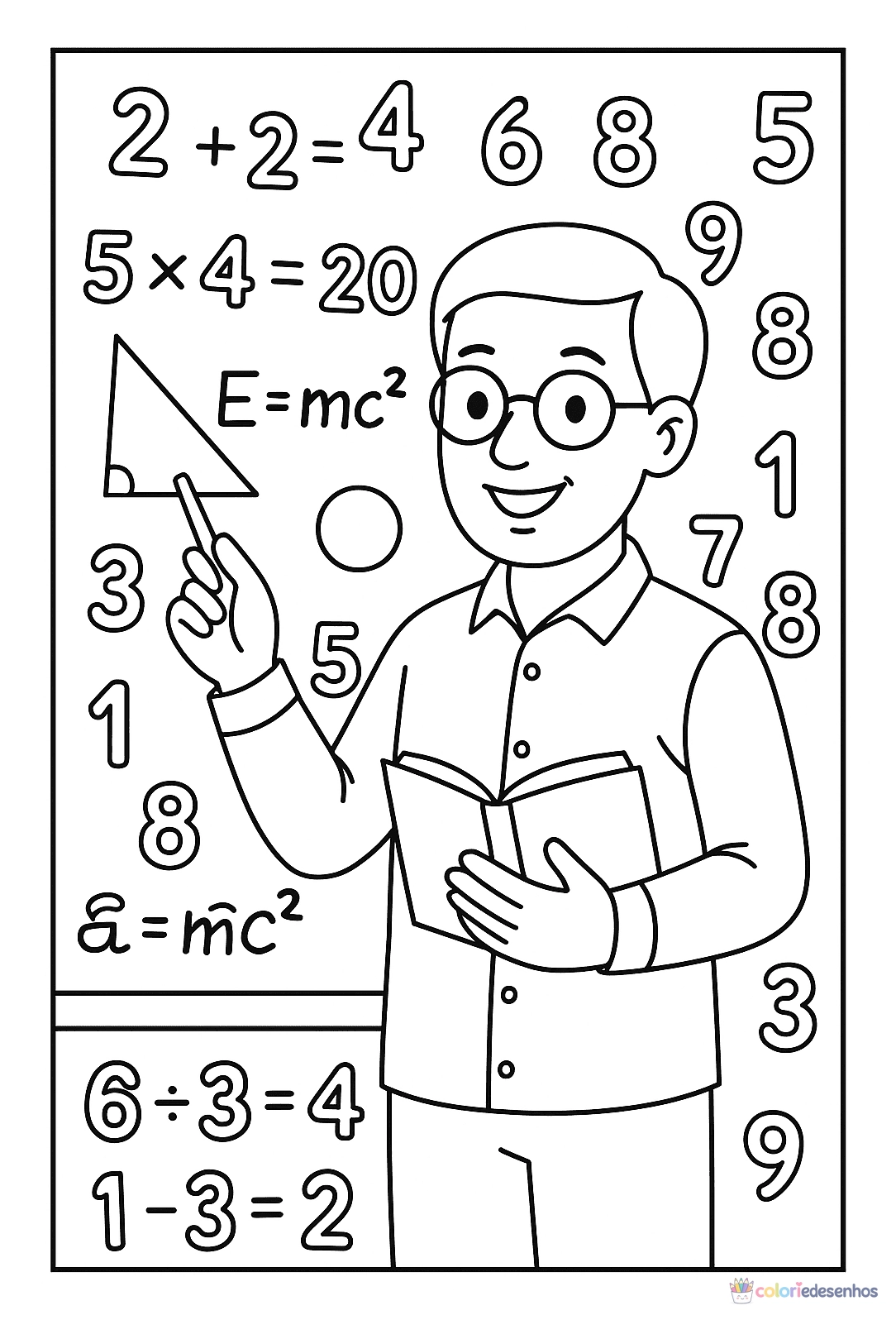 Professor para colorir